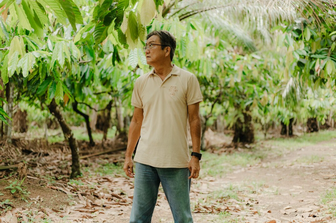 Portrait of a Brazilian man researcher in a casual shirt