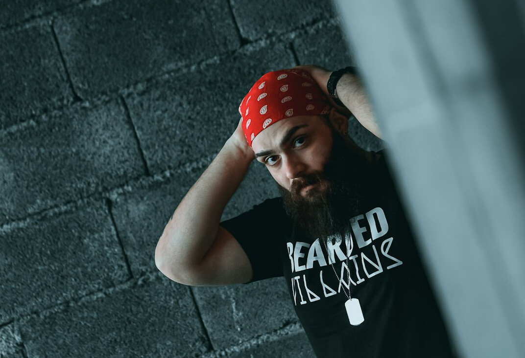 Portrait of a Brazilian man proofreader with a beard