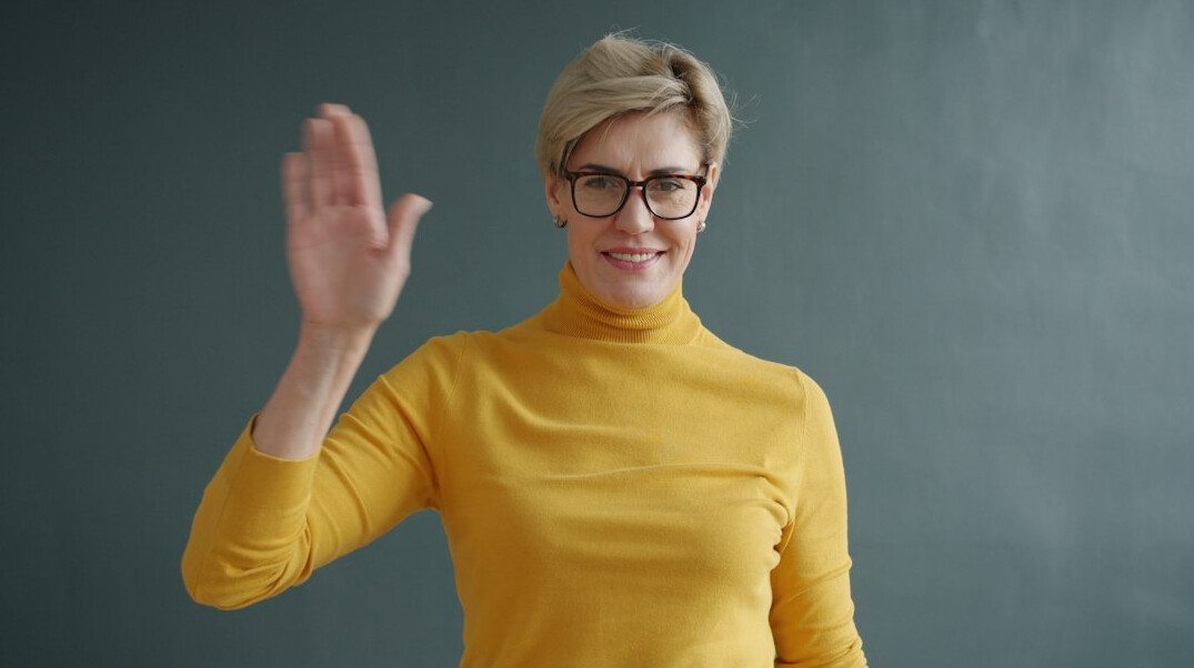 woman practicing assertive speech